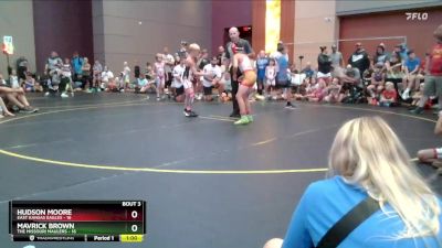 75 lbs Quarterfinals (8 Team) - Hudson Moore, East Kansas Eagles vs Mavrick Brown, The Missouri Maulers