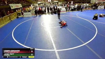 70 lbs Quarterfinal - Joseph Cervantes, Dethrone Wrestling Club vs James Pritt, California