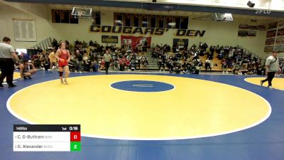 148 lbs Consi Of 4 - Clay Giddens-Buttram, Bixby (OK) vs Devin Alexander, Buchanan