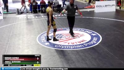 145 lbs Champ. Round 2 - Sergio Gomez, Sunkist Kids/Monster Garage vs Abdul Quraishi, California