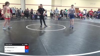 65 kg Cons 64 #1 - Waylan Winseman, New York vs Colyn Finley, Elevate Wrestling Club