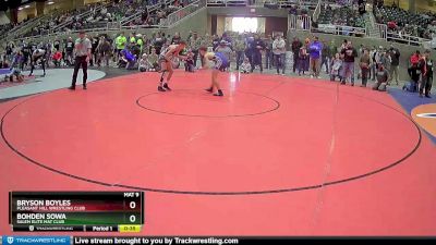 102 lbs Quarterfinal - Bryson Boyles, Pleasant Hill Wrestling Club vs Bohden Sowa, Salem Elite Mat Club