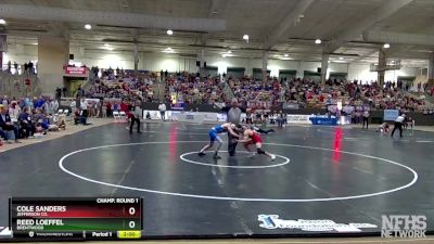 AA 113 lbs Champ. Round 1 - Reed Loeffel, Brentwood vs Cole Sanders, Jefferson Co.