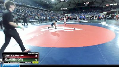 135 lbs Quarterfinal - Benjamin Palencia, Damaged Ear Wrestling Club vs Tennyson Beckord, Cruiser Wrestling Club