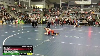 70 lbs Champ. Round 2 - Carter Matthias, Nebraska Wrestling Academy vs Ira Samm, Greater Heights Wrestling