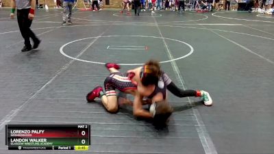 60 lbs Quarterfinal - Lorenzo Palfy, Neighborhood vs Landon Walker, Glasgow Wrestling Academy