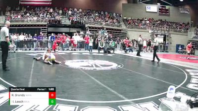 1A 144 lbs Quarterfinal - Isaac Leech, Bryce Valley vs Ryker Grundy, Wayne