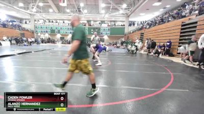 215 lbs Champ. Round 1 - Caden Fowler, Spanish Springs vs Alanzo Hernandez, Palo Verde