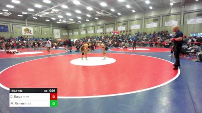 140 lbs Consi Of 16 #2 - Chris Garza, Farmersville vs Michael X. Ramos, Golden West