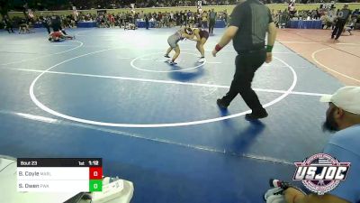 120 lbs Round Of 32 - Bailey Coyle, Marlow Outlaws vs Sayben Owen, Perry Wrestling Academy