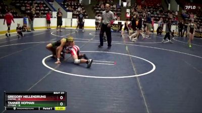 100 lbs Quarterfinal - Gregory Hellendrung, Chilton vs Tanner Hofman, Cityside