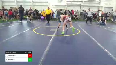 S-126 lbs Quarterfinal - Lane Metcalf, WV vs Mark Evans, SC