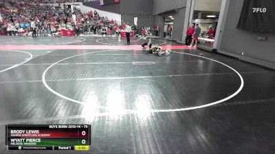 75 lbs Champ. Round 2 - Brody Lewis, Askren Wrestling Academy vs Wyatt Pierce, Melrose-Mindoro