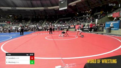 77 lbs Round Of 16 - Parker Landers, Carroll Wrestling Club vs Cash Mcclurg, Granite Hills (El Cajon)