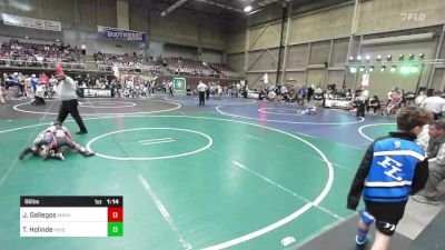 86 lbs Quarterfinal - Joseph Gallegos, Mayhem vs Treyton Holinde, Hoisington Jr Cardinals