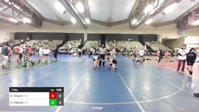 77 lbs Rr Rnd 3 - Owen Vigue, Maine Trappers vs Casey Pekula, Seagull Wrestling Club