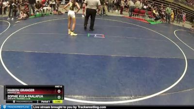 110 lbs Quarterfinal - Sophie Kula-faalafua, Aniciete Training Club vs Marion Granger, Wasatch WC