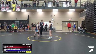 152 lbs Cons. Round 3 - Mahri Manz, Iowa vs Annabel Blanchard, Iowa