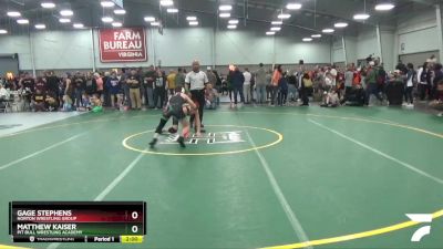 110 lbs Cons. Round 3 - Matthew Kaiser, Pit Bull Wrestling Academy vs Gage Stephens, Norton Wrestling Group