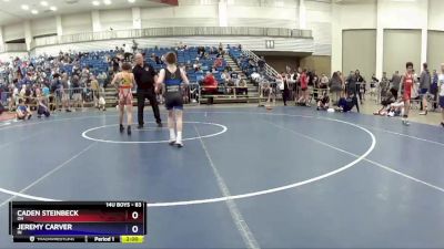 83 lbs Quarterfinal - Caden Steinbeck, OH vs Jeremy Carver, IN