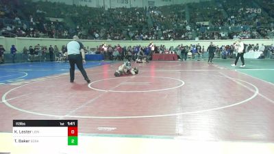 113 lbs Round Of 32 - Kyler Lester, Lions Wrestling Academy vs Tommy Baker, Scrap Yard Training