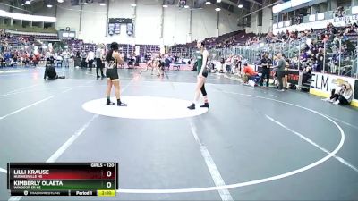 120 lbs Champ. Round 2 - Lilli Krause, Hughesville Hs vs Kimberly Olaeta, Windsor Sr HS