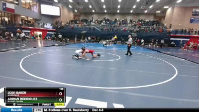 106 lbs Cons. Round 3 - Adrian Rodriguez, El Paso Chapin vs Josh Baker, Allen Blue