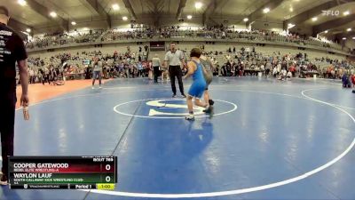 90 lbs Cons. Round 5 - Waylon Lauf, South Callaway Kids Wrestling Club-AA vs Cooper Gatewood, Rebel Elite Wrestling-A 