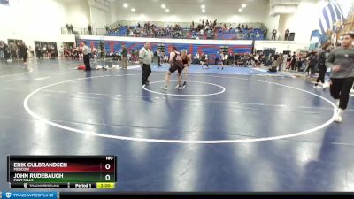 160 lbs Quarterfinal - Erik Gulbrandsen, Moscow vs John Rudebaugh, Post Falls