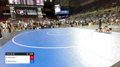 126 lbs Cons 32 #2 - Hayden Tyler Ancheta, California vs Brett Birchman, Wisconsin