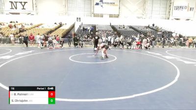 116 lbs Cons. Round 6 - Bennet Palmeri, Fairport Jr. Red Raiders Wrestling vs Santiago Chrisjohn, Journeymen Wrestling Club