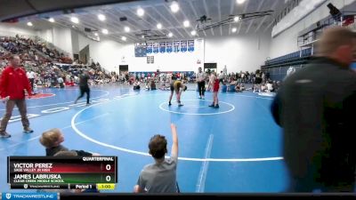 171 lbs Quarterfinal - James Labruska, Clear Creek Middle School vs Victor Perez, Sage Valley Jr High