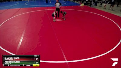 50 lbs Quarterfinals (8 Team) - Khamari Wood, Worthington vs Addison Huber, Bemidji