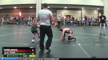 92 lbs Round 1 (4 Team) - Isaac Young, Contenders Wrestling Academy Blue vs Kaiden Skodak, Backyard Brawlers