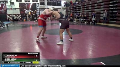 285 lbs Quarterfinal - Cohen Pfohl, Dubuque Senior vs Anell Kudic, Waterloo West