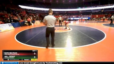 3A 145 lbs Champ. Round 1 - Nate Beltran, Park Ridge (Maine South) vs Will Denny, Chicago (Marist)