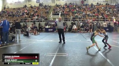 56 lbs Round 3 - Ryker Bailey, Southeast Ohio Mat Monsters vs Josiah Guzman, Bts Cleveland