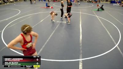 94 lbs Quarterfinal - Nolan Bloch, MN Elite Wrestling Club vs Henry Langeberg, New Prague Wrestling