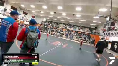 71 lbs Champ. Round 1 - Benjamin Edwards, Riverton USA Wrestling vs Dylan Hansen, Powell Wrestling Club