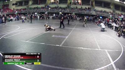 82 lbs Cons. Round 4 - Hensley Doane, Wood River Wrestling Club vs Kiyanna Trout, Nebraska Elite Wrestling Club