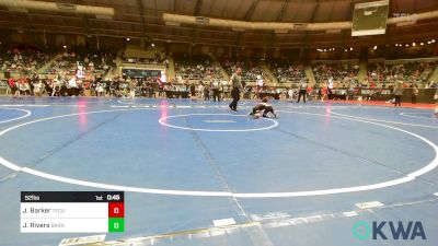 52 lbs 3rd Place - Jonah Barker, Tecumseh Youth Wrestling vs Jude Rivers, Barnsdall Youth Wrestling