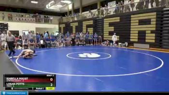 106 lbs Quarterfinals (8 Team) - Isabella Maust, Screven County vs Logan Potts, Trion