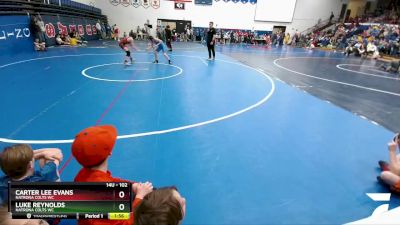 102 lbs Round 1 - Carter Lee Evans, Natrona Colts WC vs Luke Reynolds, Natrona Colts WC