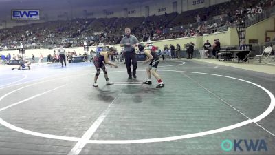 83 lbs Consi Of 8 #1 - George Combs, Ponca City Wildcat Wrestling vs Ryan Albiston, Geary Youth Wrestling