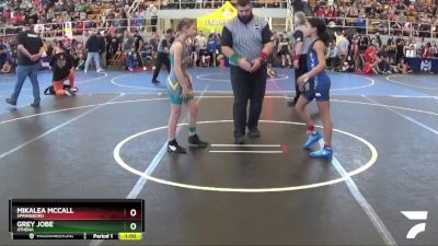 90 lbs Cons. Round 3 - Grey Jobe, Athena vs Mikalea McCall, Springboro