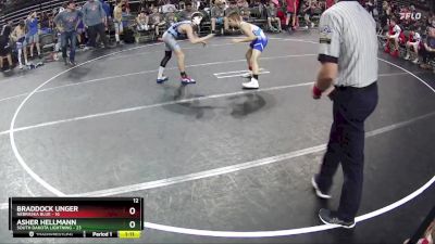 90 lbs Round 1 (6 Team) - Braddock Unger, Nebraska Blue vs Asher Hellmann, South Dakota Lightning