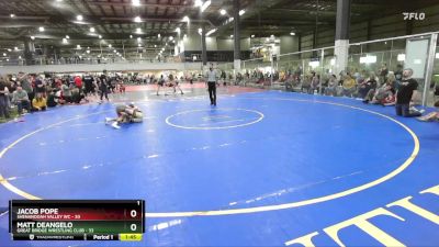 100 lbs Finals (2 Team) - Matt Deangelo, GREAT BRIDGE WRESTLING CLUB vs Jacob Pope, SHENANDOAH VALLEY WC