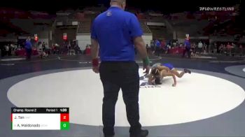 126 lbs Champ. Round 2 - Andres Maldonado, Will C Wood High School Wrestling vs Justin Tan, Sunnyvale Wrestling Club
