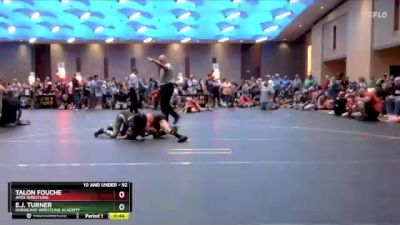 92 lbs Semifinal - Talon Fouche, Apex Wrestling vs E.j. Turner, Hurricane Wrestling Academy