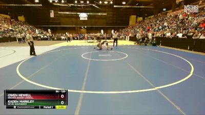 5A - 120 lbs Champ. Round 1 - Kaden Markley, OP-BV Southwest vs Owen Newell, Wichita-Bishop Carroll